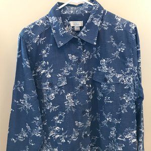 Christopher & Banks floral print button down shirt